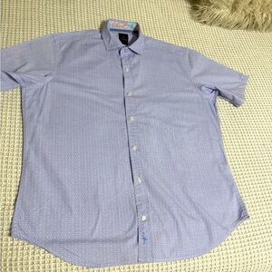 NWOT TaylorByrd Men's Blue Short Sleeve Shirt Size  L